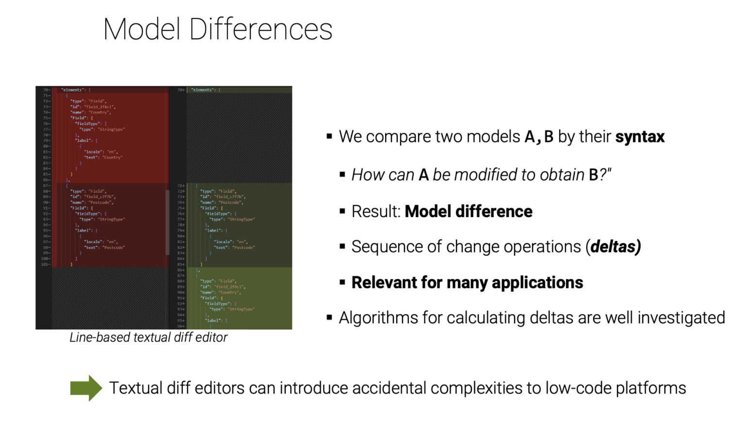 Model-driven software development: Visualize differences between model ...